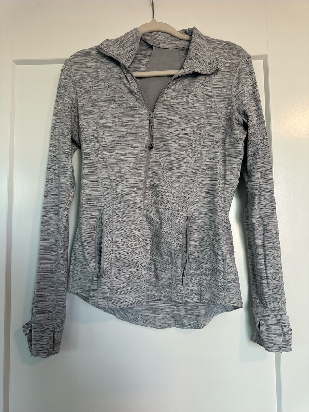 lululemon athletica Gray Heather Quarter-Zip Performance Pullover